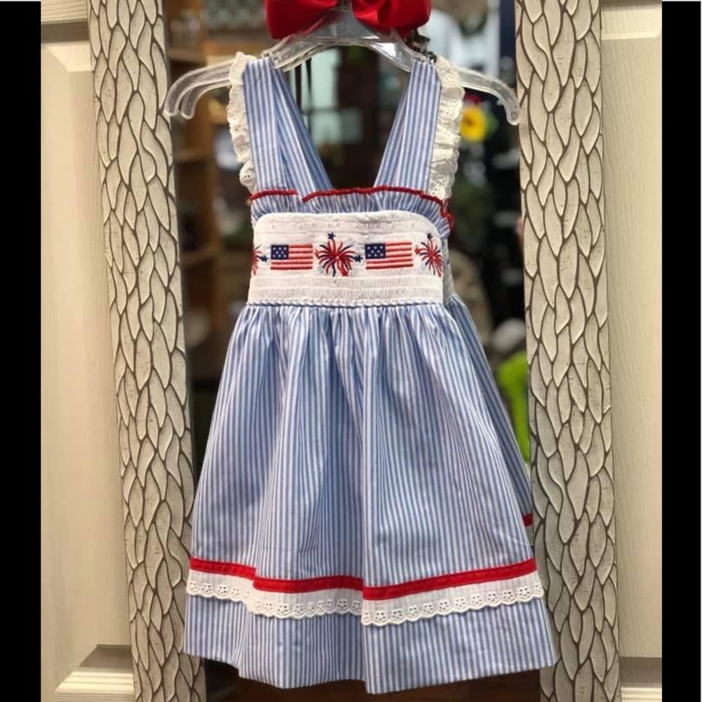 4th of July Smocked Dress